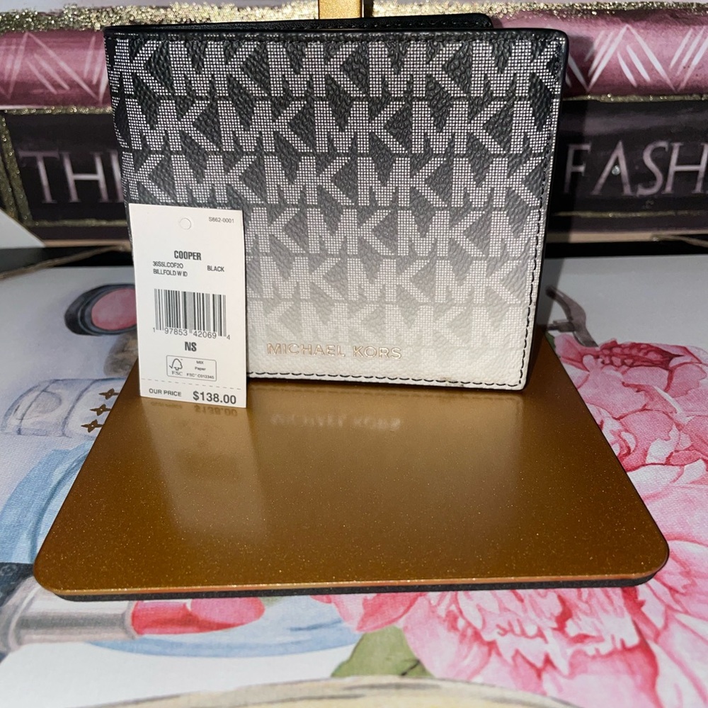 Michael Kors Gradient Black and Gray Bifold Wallet